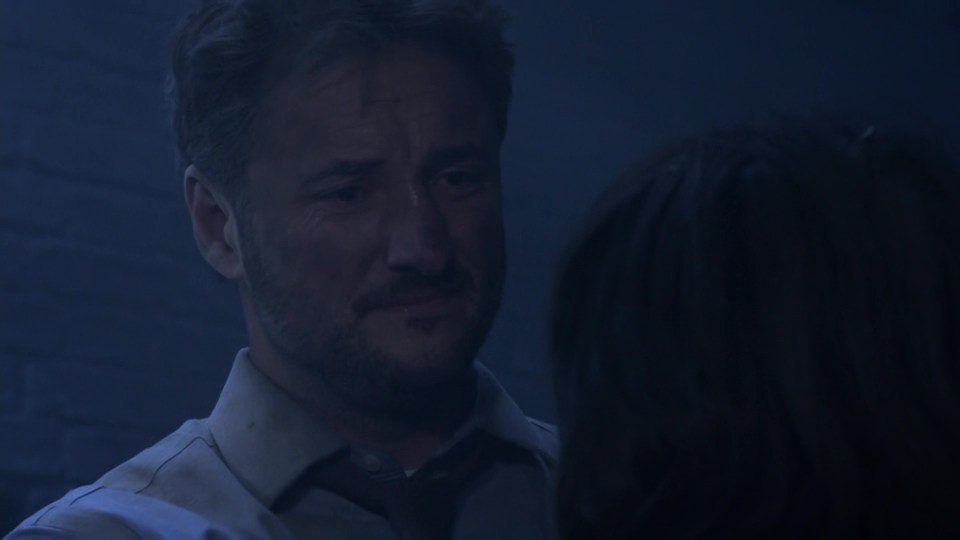 Martin Fowler from Eastenders looking upset.