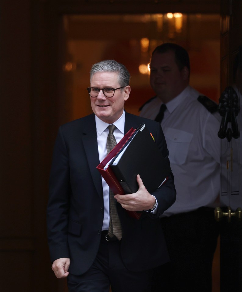 Keir Starmer leaving 10 Downing Street.