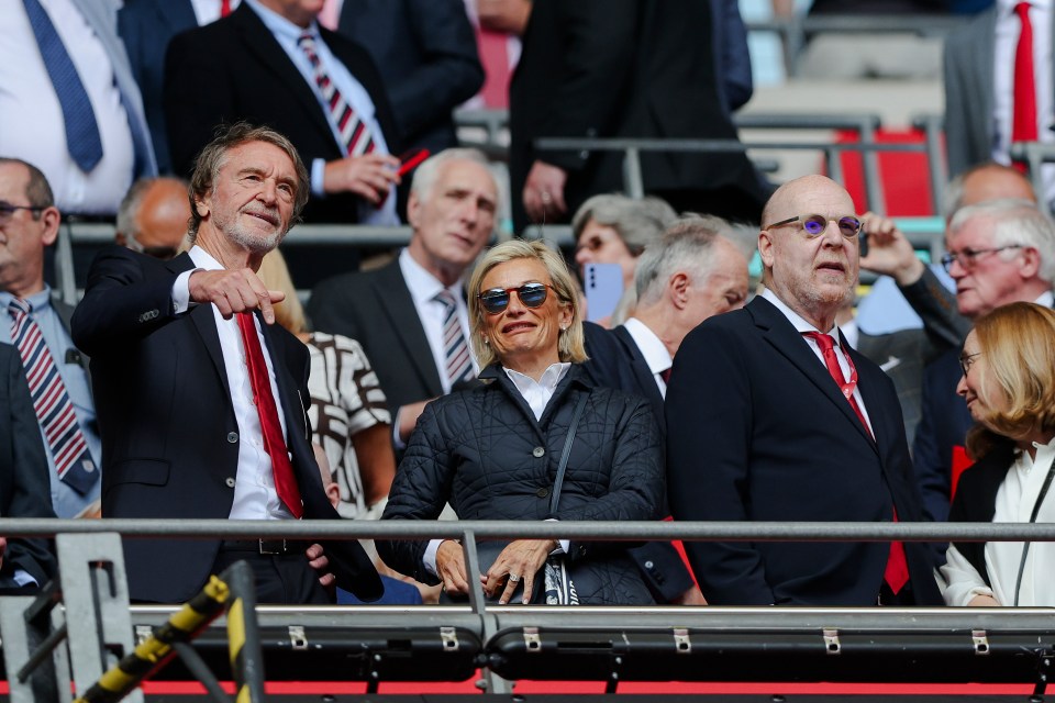 Sir Jim Ratcliffe and Avram Glazer at the FA Cup Final.