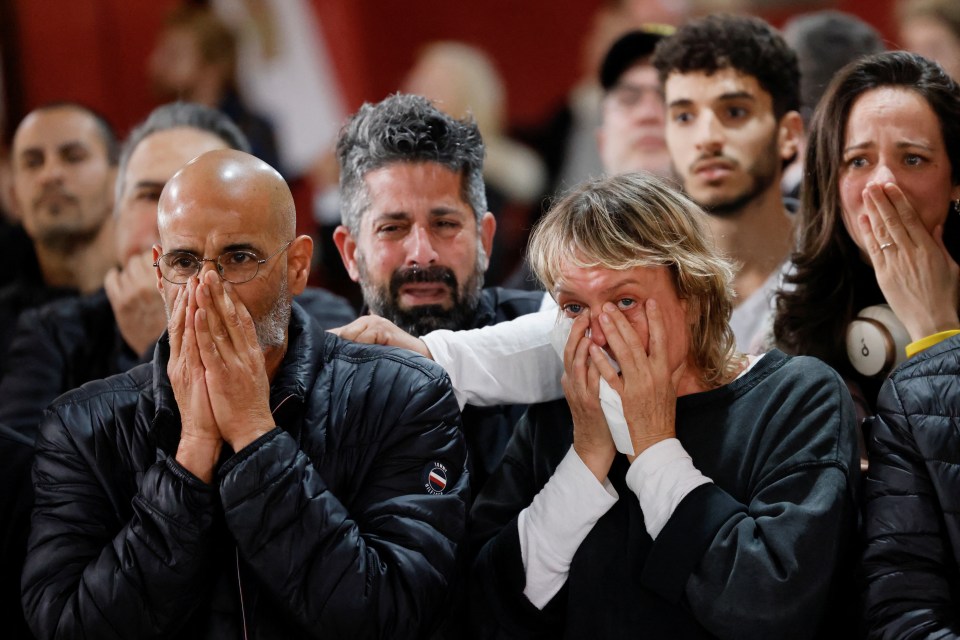 Families and supporters react emotionally to the release of hostages.