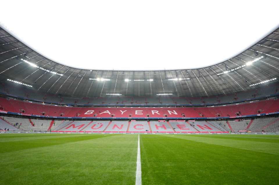 Allianz Arena before a Bayern Munich soccer match.