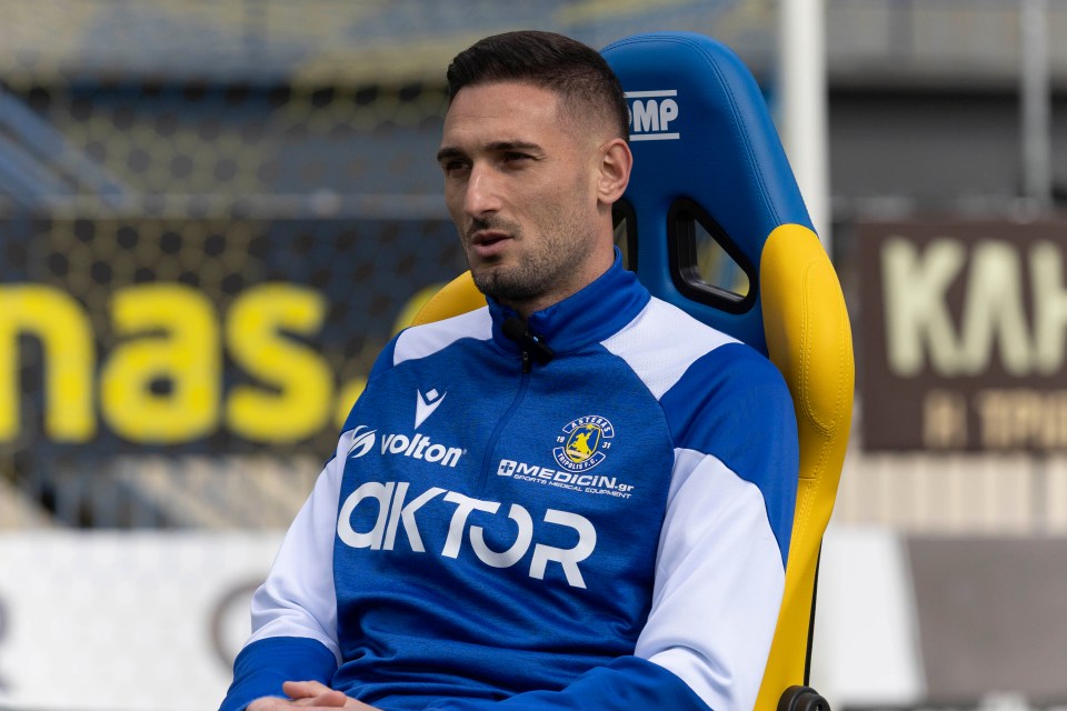 Federico Macheda of Asteras Tripolis in team apparel.