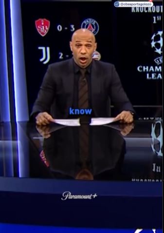 Kate Abdo and Thierry Henry on a sports program.