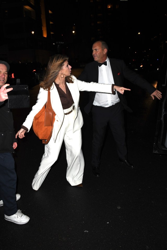 Kate Garraway and Johnny Vaughn departing the TV Choice Awards.