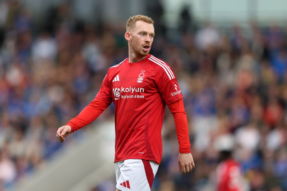 Lewis O'Brien of Nottingham Forest during a pre-season friendly match.
