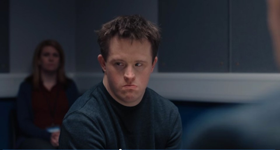 Terry Boyle, a suspect in Line of Duty, being questioned.