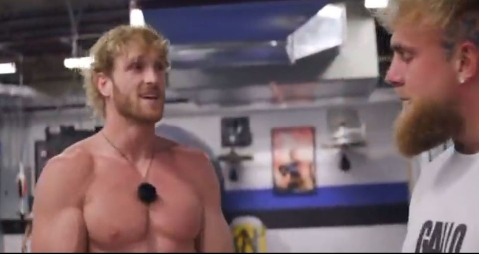 Logan Paul reacting to Jake Paul announcing his next fight.