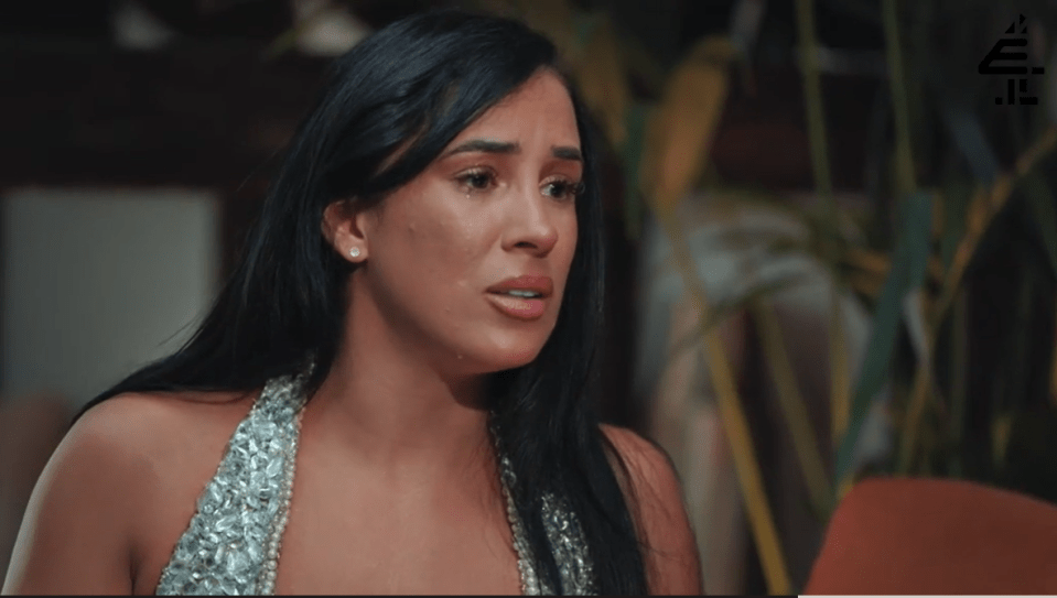 Woman crying.