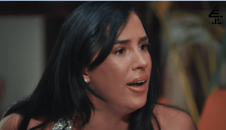 Woman crying.