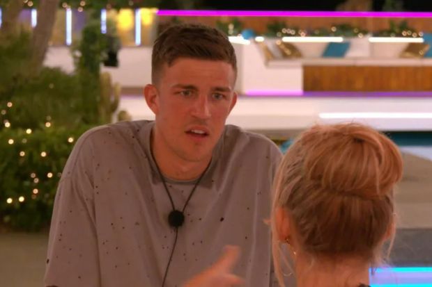 An image collage containing 1 images, Image 1 shows KICKING OFF Furious Liberty Poole confronts Messy Mitch Taylor TONIGHT in explosive Love Island scenes after Demi drops a bombshell,