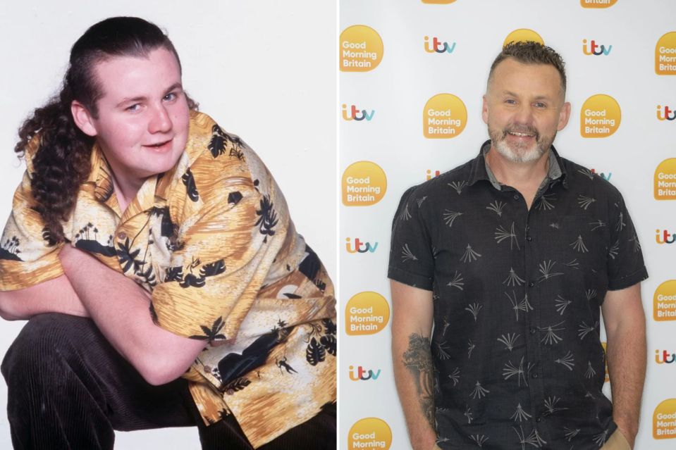 An image collage containing 2 images, Image 1 shows Ryan Maloney as Toadie in Neighbours, Image 2 shows Ryan Maloney at the Good Morning Britain TV show