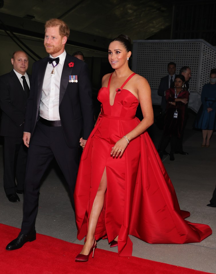Prince Harry and Meghan Markle at a gala.