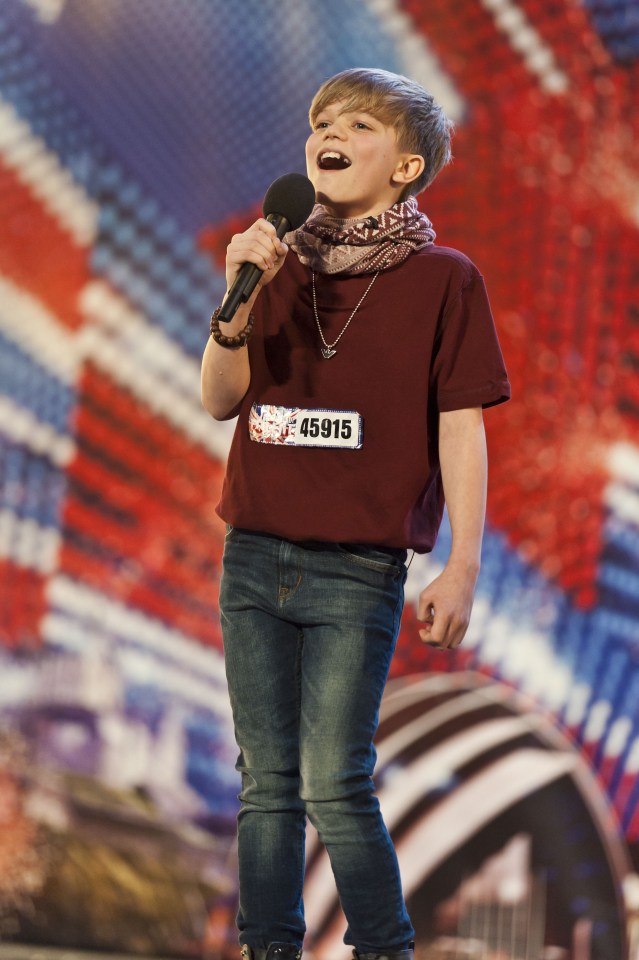 Ronan Parke singing on Britain's Got Talent.