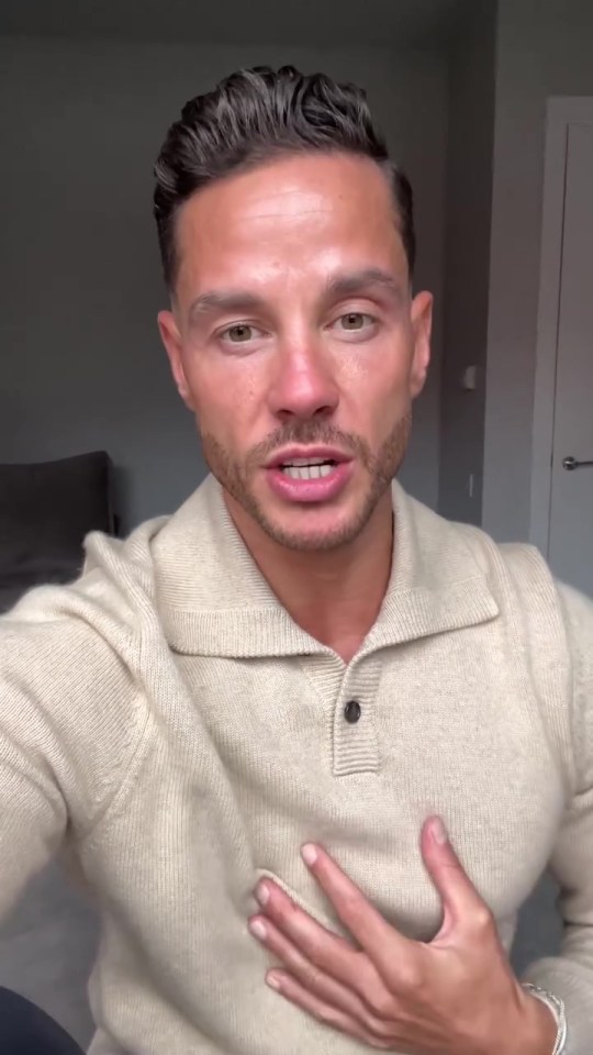 Scott Thomas in a video addressing his Instagram followers.