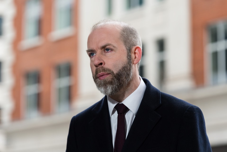Jonathan Reynolds, Secretary of State for Business and Trade, giving a media interview.