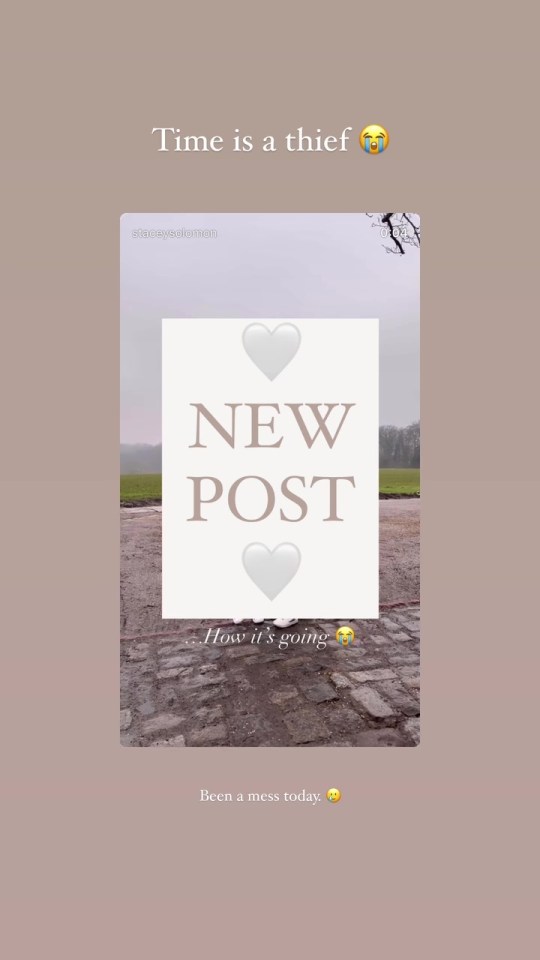 Social media post announcing a new post and expressing feeling overwhelmed.