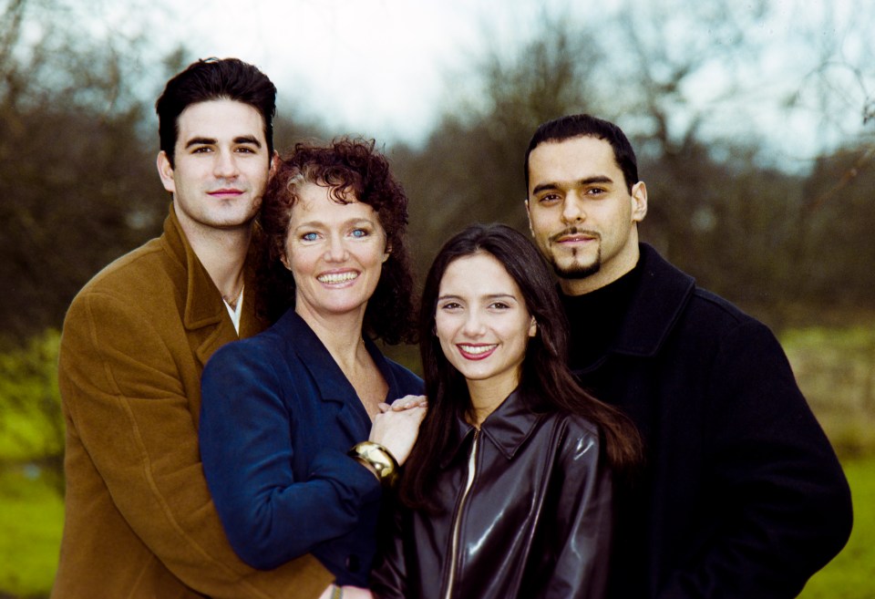Photocall of the Di Marco family from the soap opera *EastEnders*.
