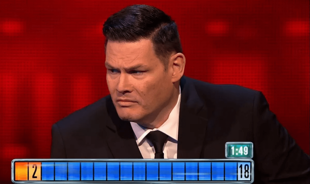 Mark Labbett on The Chase reacting to a team winning £80,000.