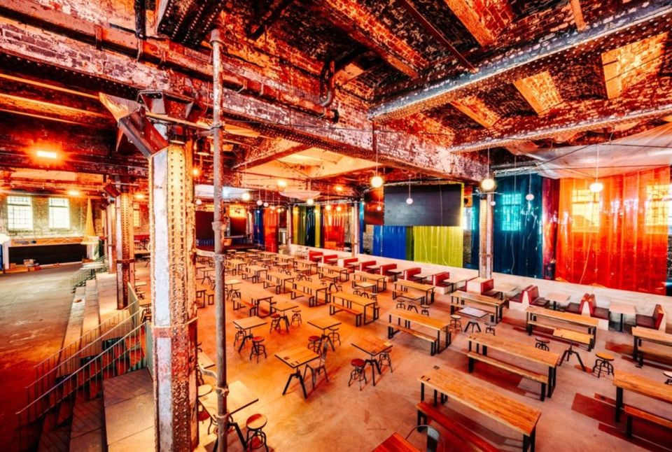 Interior view of Freight Island food hall in Manchester.