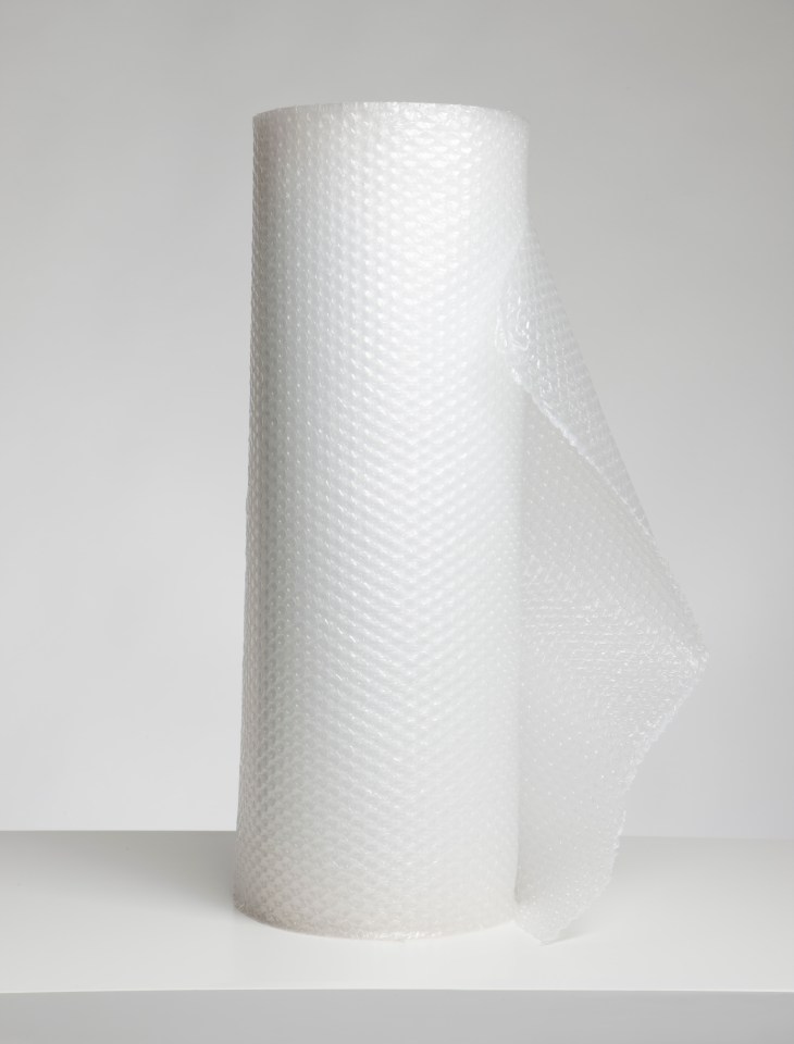 Roll of bubble wrap.