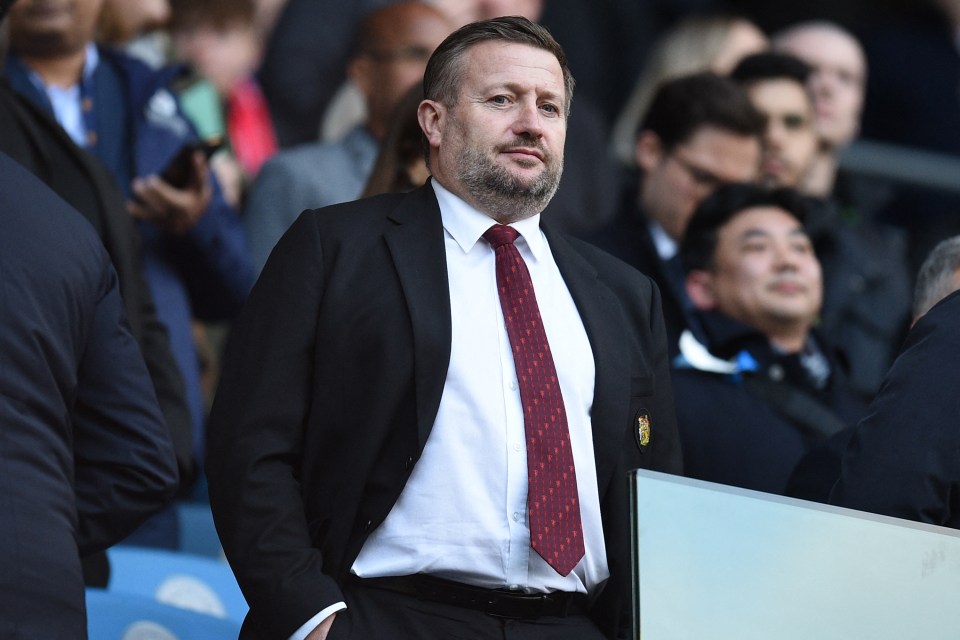 Richard Arnold, CEO of Manchester United, at a football match.