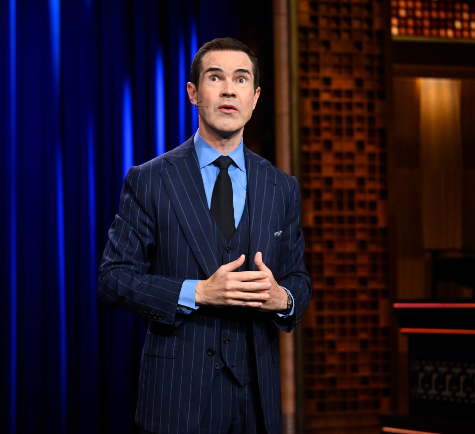 Jimmy Carr performing on The Tonight Show Starring Jimmy Fallon.