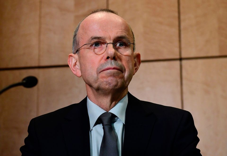 Guenter Lubitz at a press conference.