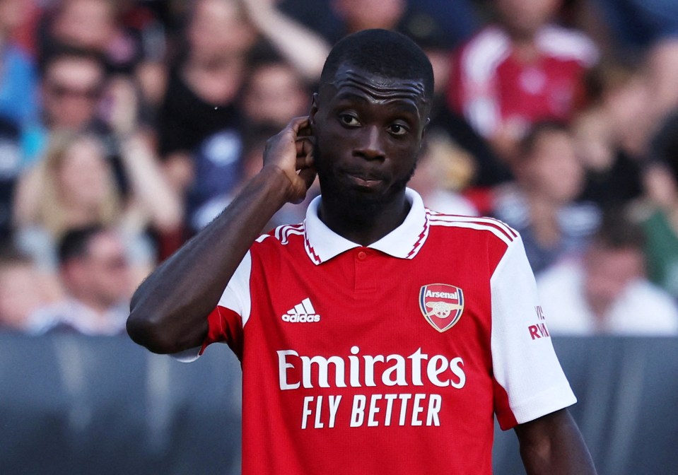 Nicolas Pepe of Arsenal in action.