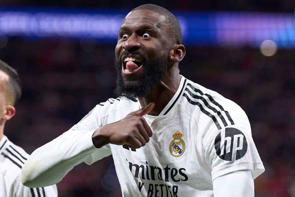 Antonio Rudiger of Real Madrid CF celebrating.