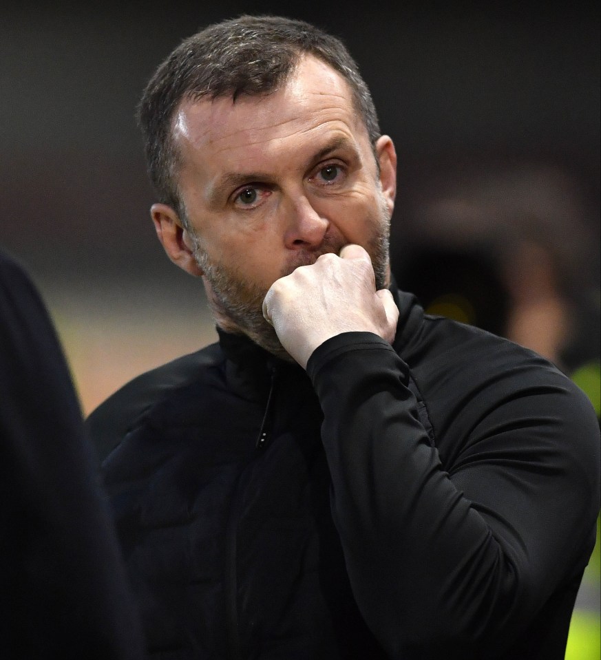 Charlton manager Nathan Jones looking pensive.