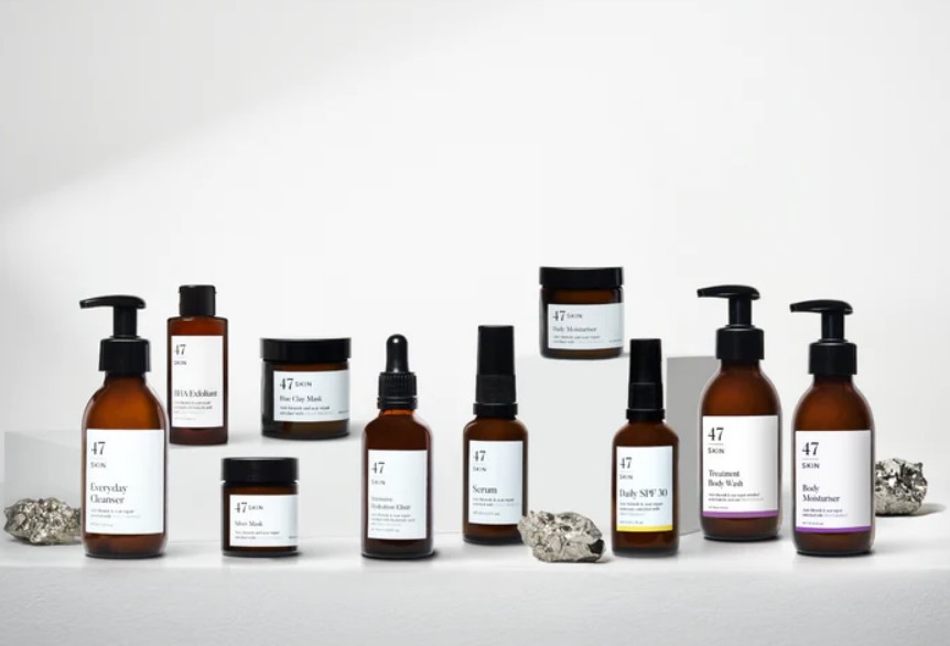 Collection of 47 Skin skincare products.