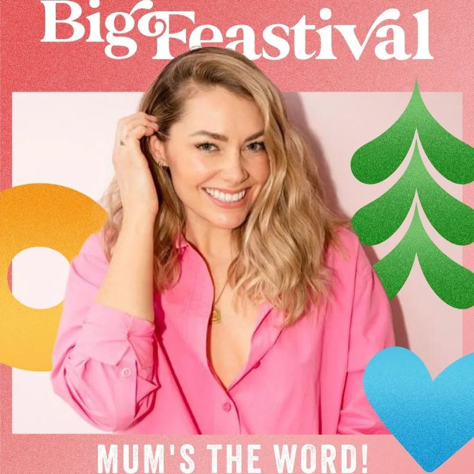Georgia Jones announces Mum's the Word podcast at the Big Feastival.