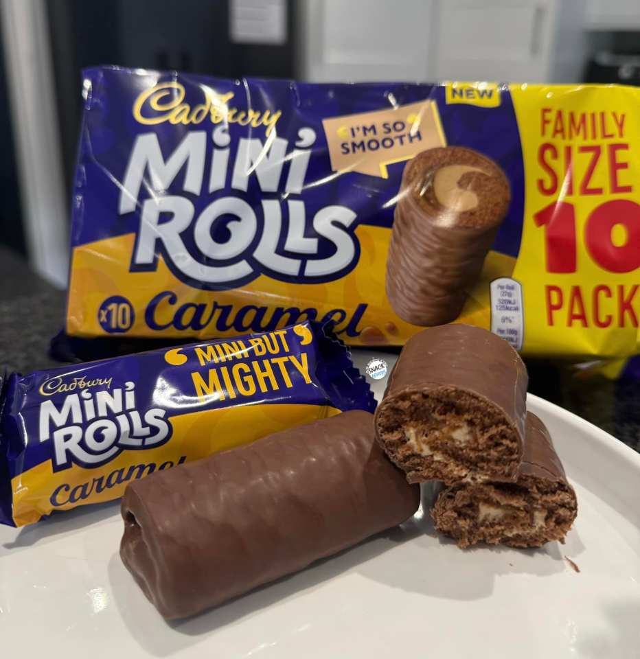 Cadbury Mini Rolls caramel candy bars.