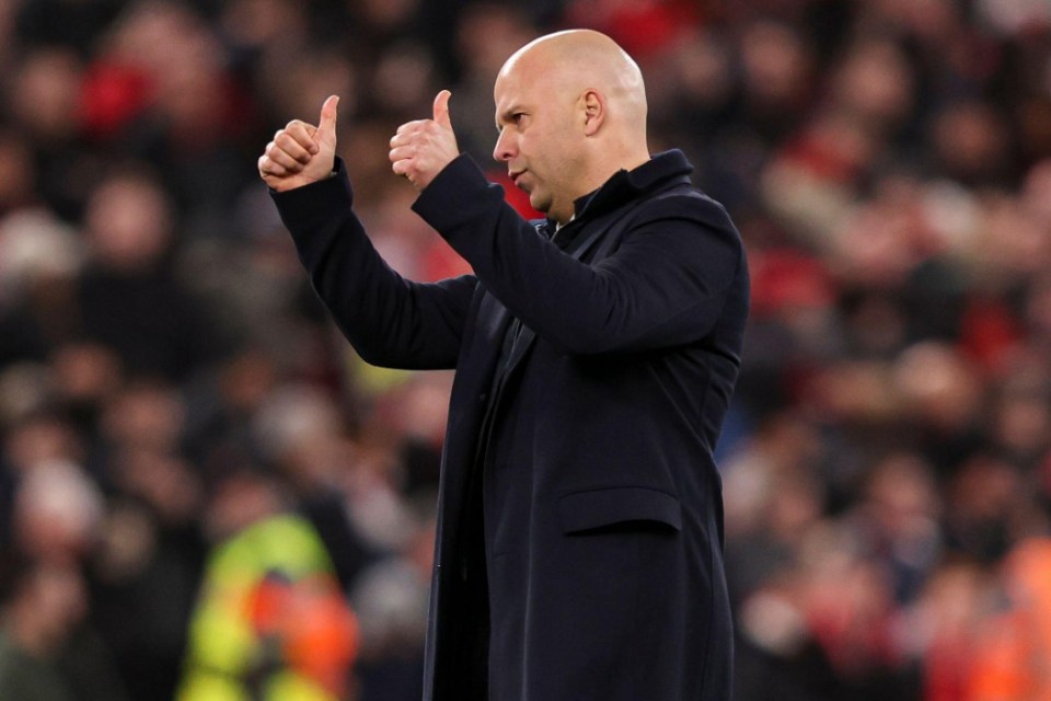Alamy Live News. 3A250DA Liverpool, UK. 11th Mar, 2025. Liverpool head coach Arne Slot applauds the fans at full-time during the Liverpool FC v Paris Saint-Germain F.C UEFA Champions League, Round of 16, 2nd Leg match at Anfield, Liverpool, England, United Kingdom on 11 March 2025 Credit: Jake Kirkman/Every Second Media Credit: Every Second Media/Alamy Live News This is an Alamy Live News image and may not be part of your current Alamy deal . If you are unsure, please contact our sales team to check.