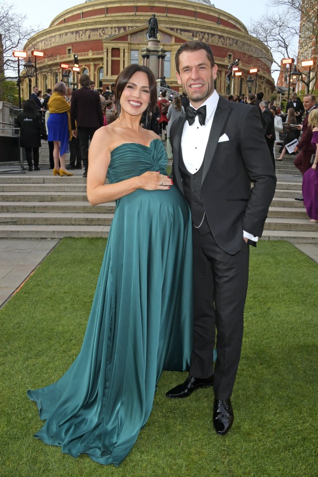 Liz Marsland and Kelvin Fletcher at the Olivier Awards.