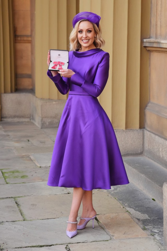 Amy Dowden after being made an MBE (Member of the Order of the British Empire) during an Investiture ceremony at Buckingham Palace, London. Picture date: Tuesday February 18, 2025. PA Photo. See PA story ROYAL Investiture. Photo credit should read:Jonathan Brady/PA Wire