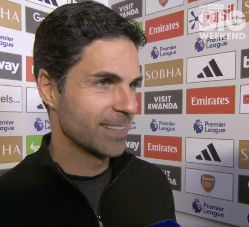 Mikel Arteta in an interview.