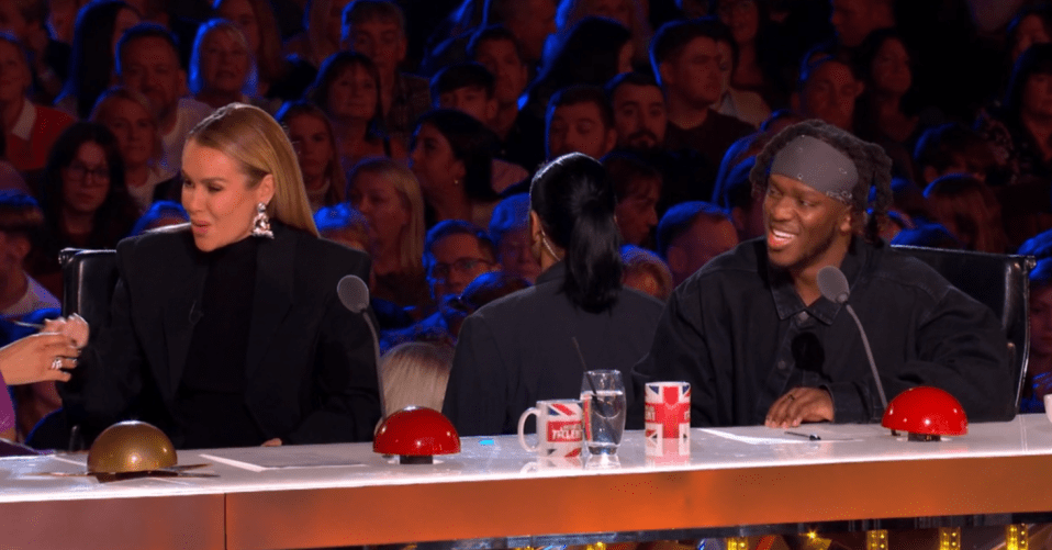 Screenshot of three judges at a talent show.
