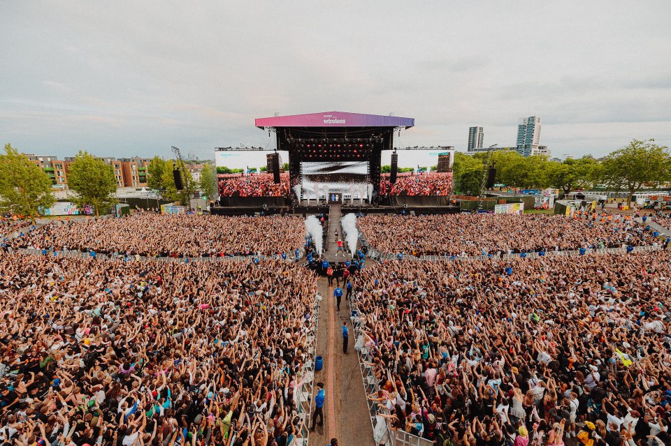 Large crowd at Wireless festival.