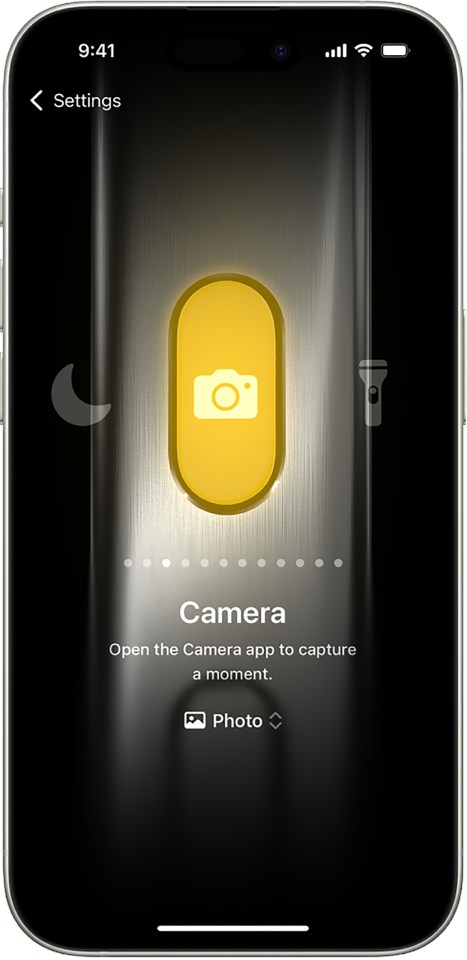 Smartphone screen showing the camera app prompt.