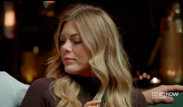 Alessandra, a relationship expert from Married at First Sight Australia, looking pensive.