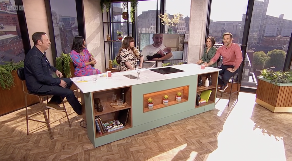 BBC Morning Live hosts and Xand van Tulleken introducing his newborn son via video call.