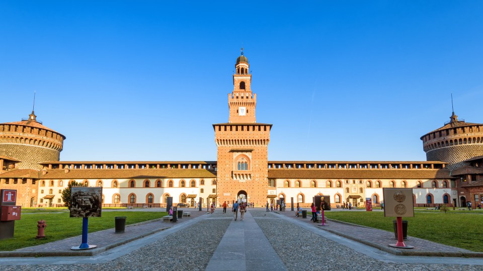 Sforza Castle in Milan, Italy.