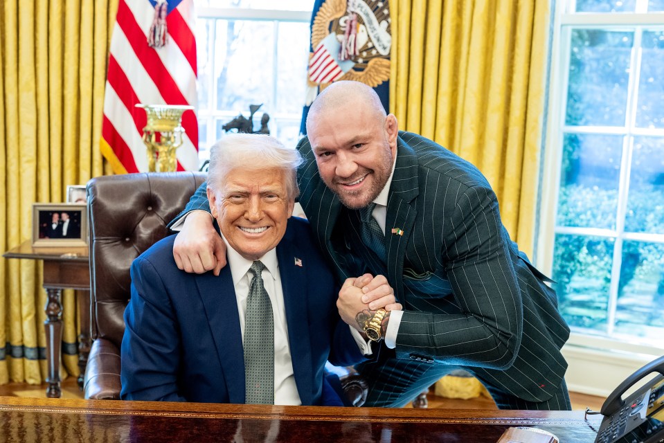 Conor McGregor and Donald Trump in the Oval Office.
