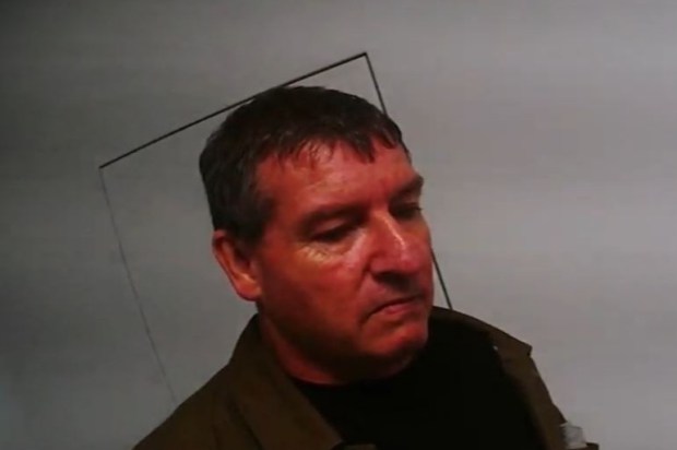 Screengrab of David Browning turning himself in to police.