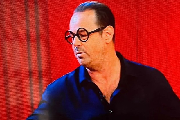 Danny Dyer dressed as a Cockney Harry Potter on a TV show.