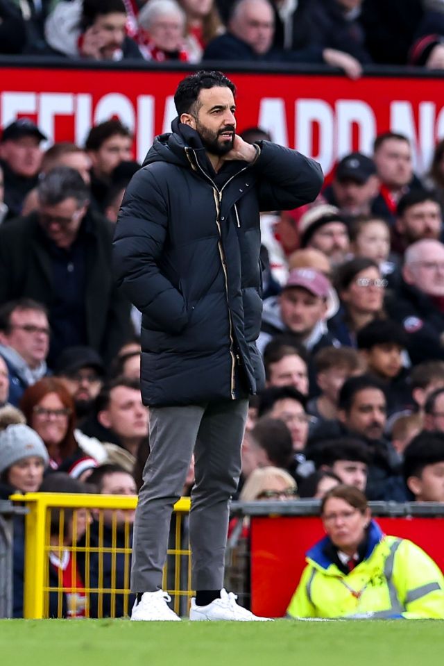 Ruben Amorim, Manchester United manager, at a match.