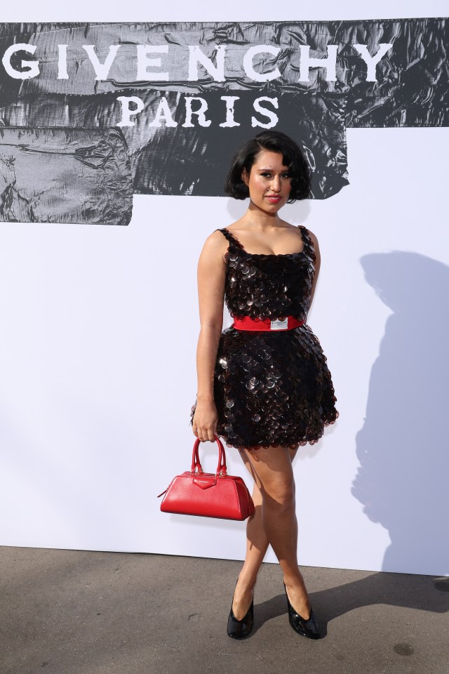 Raye at the Givenchy Paris Fashion Week show.