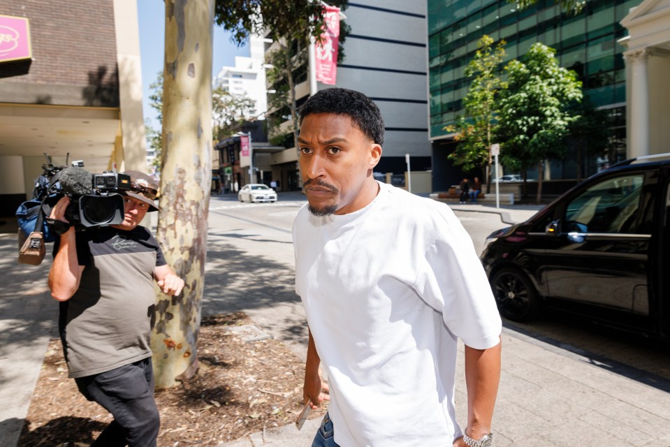 Yung Filly arriving at Perth Magistrates Court.