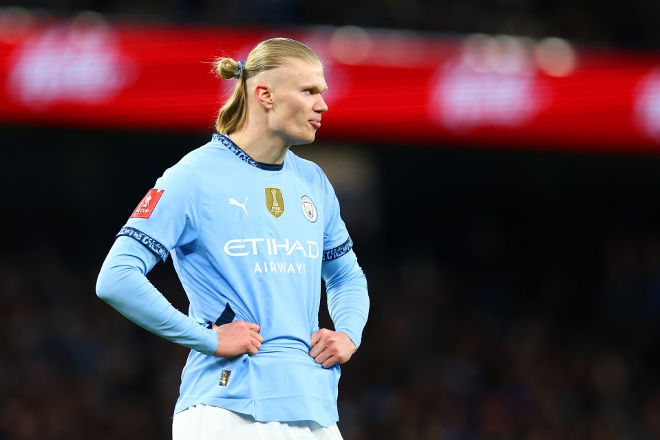 Erling Haaland of Manchester City during a match.